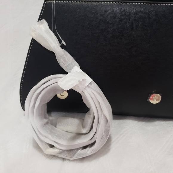 887- LOVE MOSCHINO BORSA PU MIX NERO/CUOIO/AVORIO Women’s NWT - Picture 11 of 14